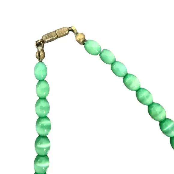 Vintage Beaded Necklaces White Blue Purple Green Blue Bangle Bracelet 4 Pieces - Picture 4 of 16